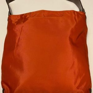 Tumi Nylon Burnt Orange Shoulder Bag! Holds everything!